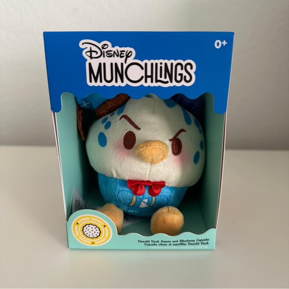 RARE Signed Donald Duck Lemon & Blueberry Cupcake Disney Munchling